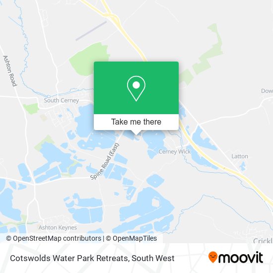Cotswolds Water Park Retreats map