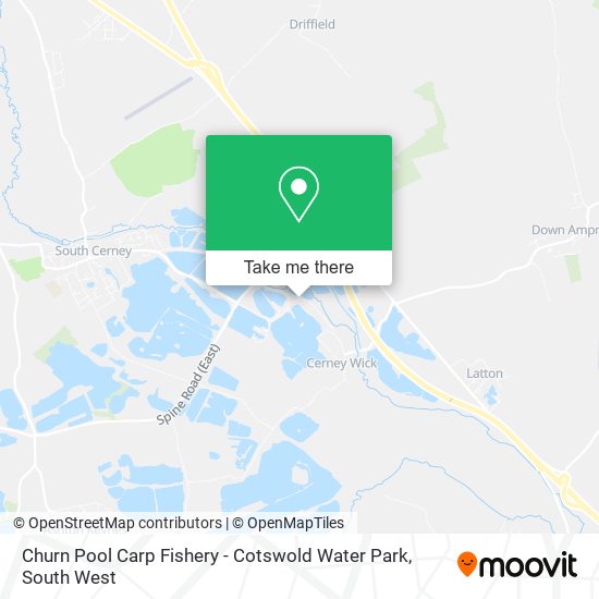 Churn Pool Carp Fishery - Cotswold Water Park map