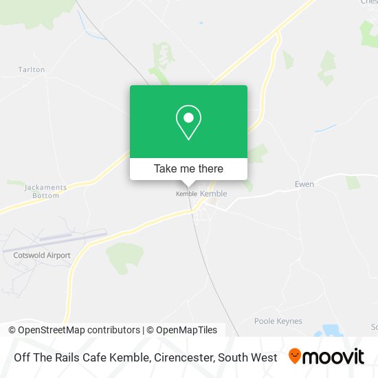 Off The Rails Cafe Kemble, Cirencester map