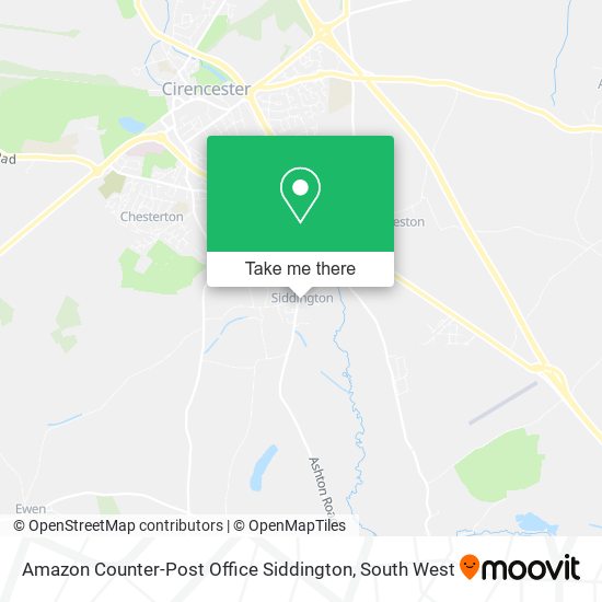 Amazon Counter-Post Office Siddington map