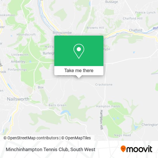 Minchinhampton Tennis Club map