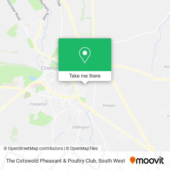 The Cotswold Pheasant & Poultry Club map