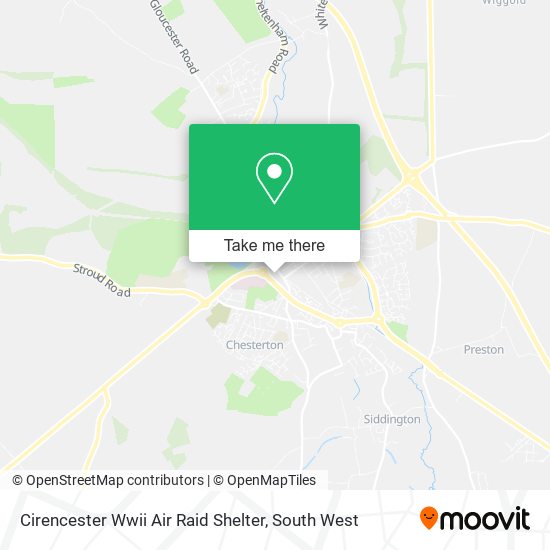 Cirencester Wwii Air Raid Shelter map