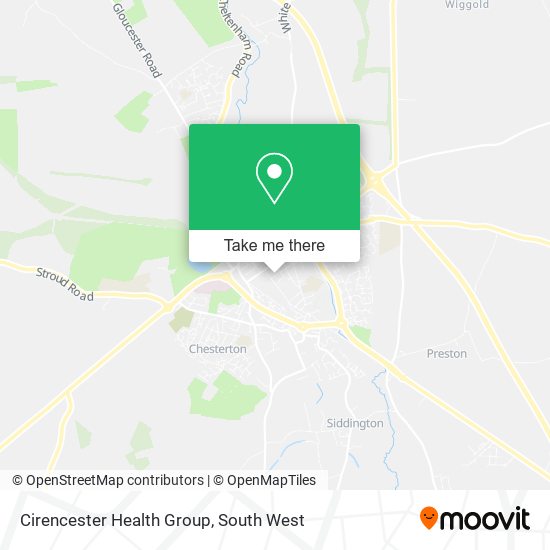 Cirencester Health Group map