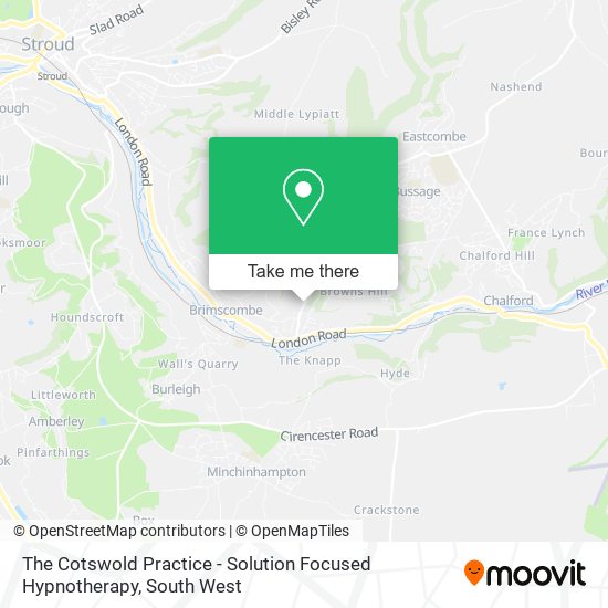 The Cotswold Practice - Solution Focused Hypnotherapy map