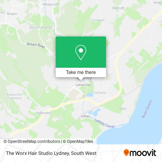 The Worx Hair Studio Lydney map