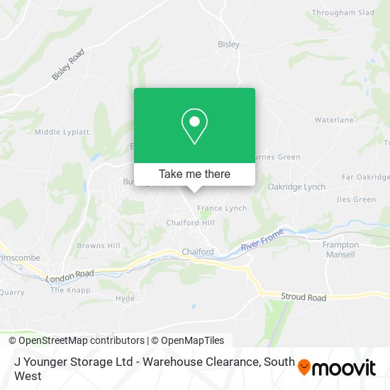 J Younger Storage Ltd - Warehouse Clearance map