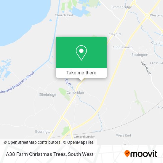 A38 Farm Christmas Trees map