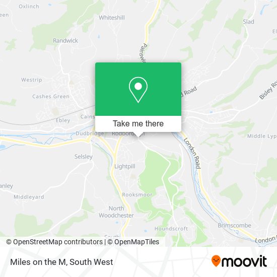 Miles on the M map