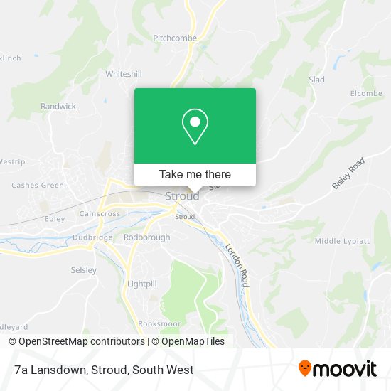 7a Lansdown, Stroud map