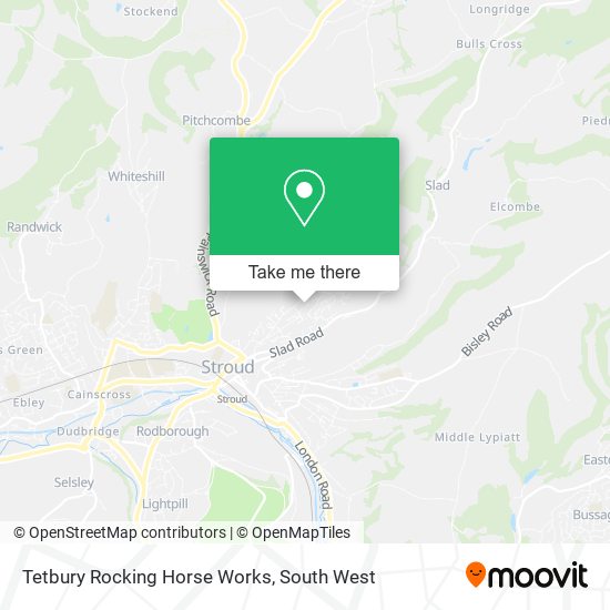 Tetbury Rocking Horse Works map