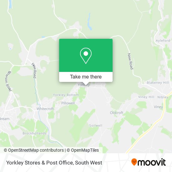 Yorkley Stores & Post Office map