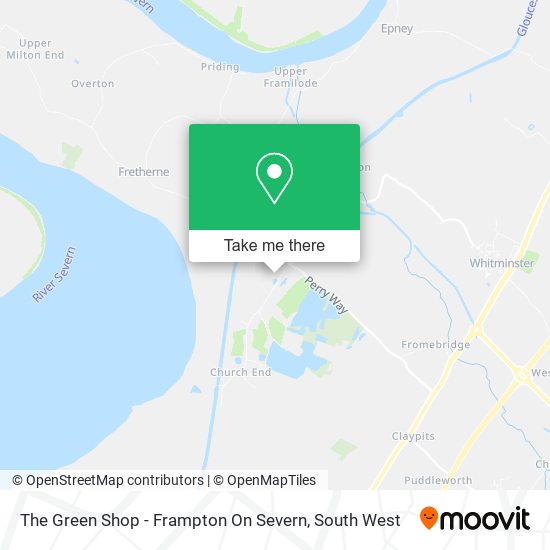 The Green Shop - Frampton On Severn map