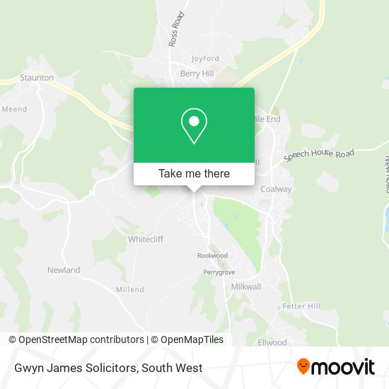 Gwyn James Solicitors map