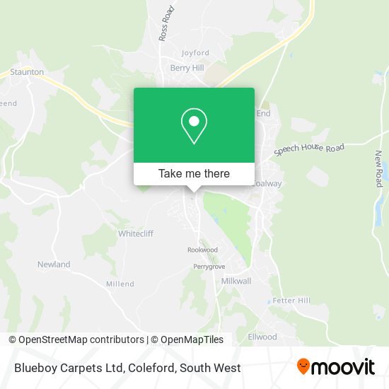 Blueboy Carpets Ltd, Coleford map