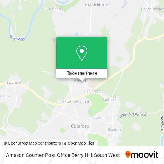 Amazon Counter-Post Office Berry Hill map