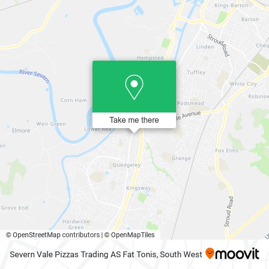 Severn Vale Pizzas Trading AS Fat Tonis map