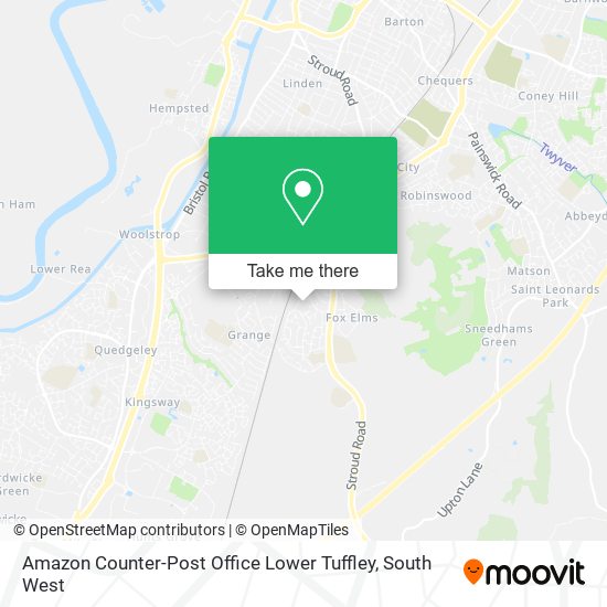 Amazon Counter-Post Office Lower Tuffley map