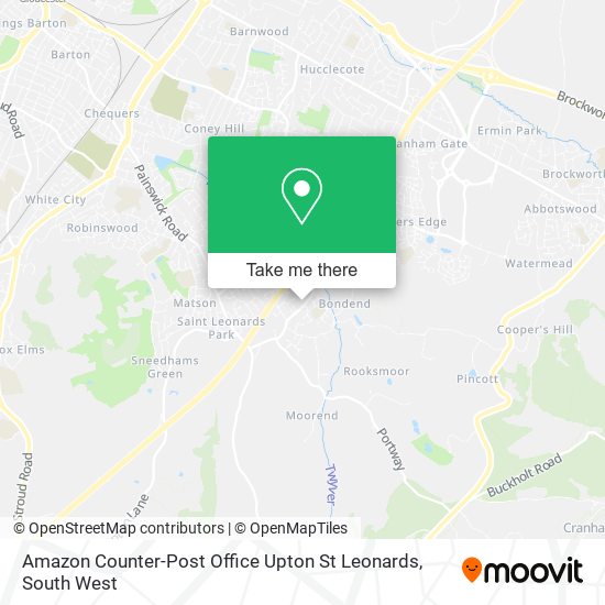 Amazon Counter-Post Office Upton St Leonards map