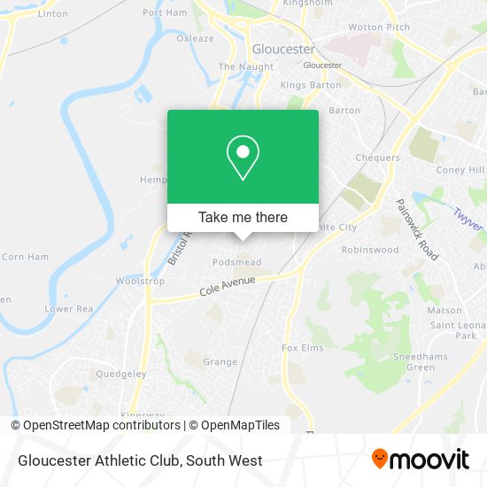 Gloucester Athletic Club map