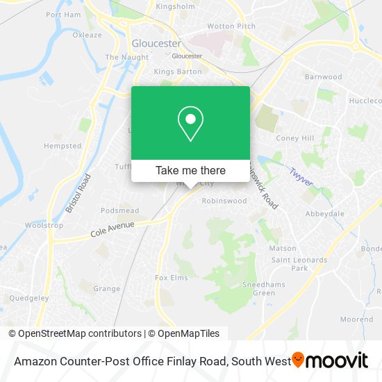 Amazon Counter-Post Office Finlay Road map