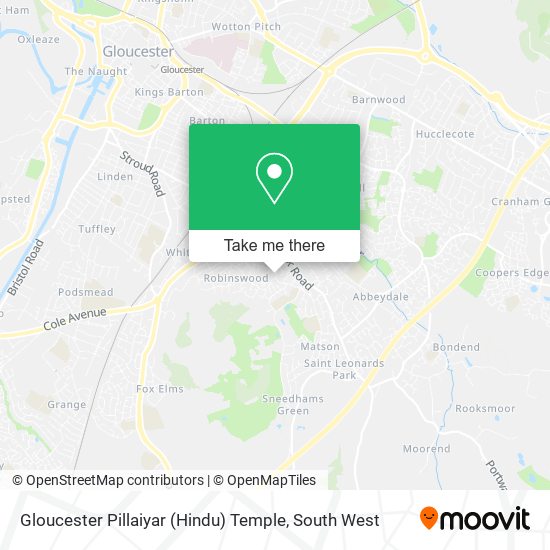 Gloucester Pillaiyar (Hindu) Temple map