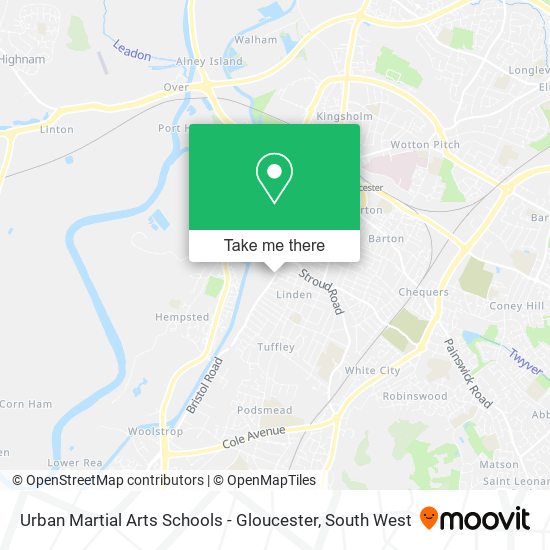 Urban Martial Arts Schools - Gloucester map