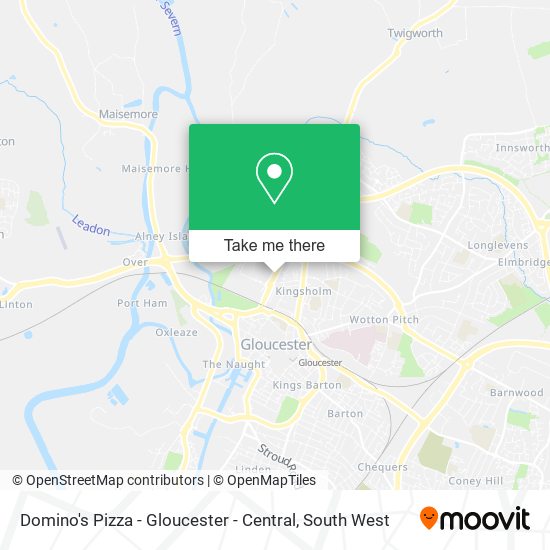 Domino's Pizza - Gloucester - Central map