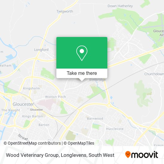 Wood Veterinary Group, Longlevens map