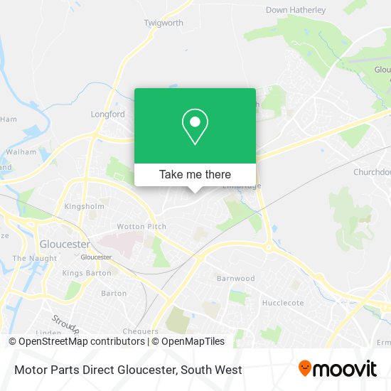 Motor Parts Direct Gloucester map