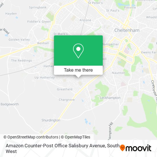 Amazon Counter-Post Office Salisbury Avenue map