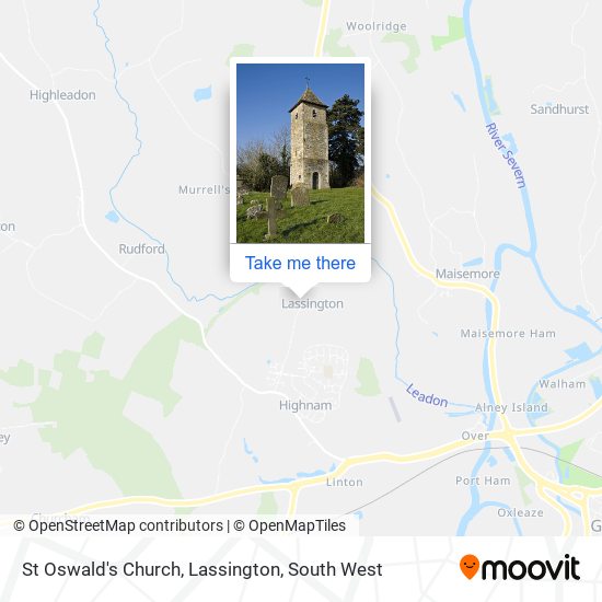 St Oswald's Church, Lassington map