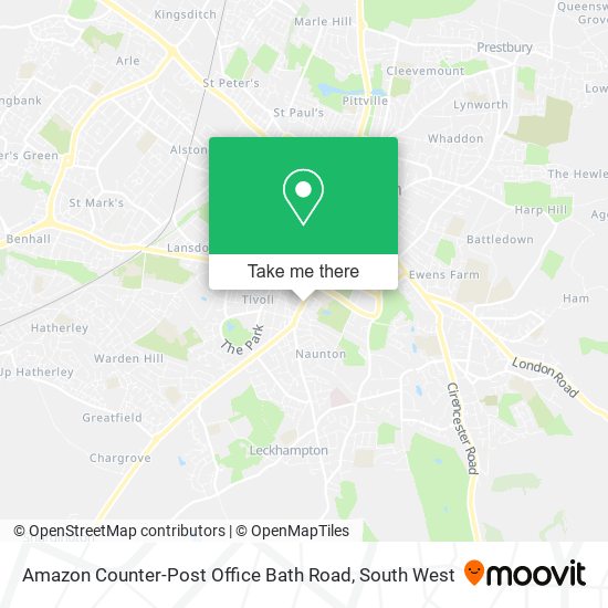 Amazon Counter-Post Office Bath Road map