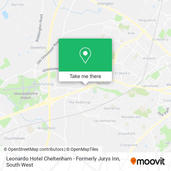 Leonardo Hotel Cheltenham - Formerly Jurys Inn map
