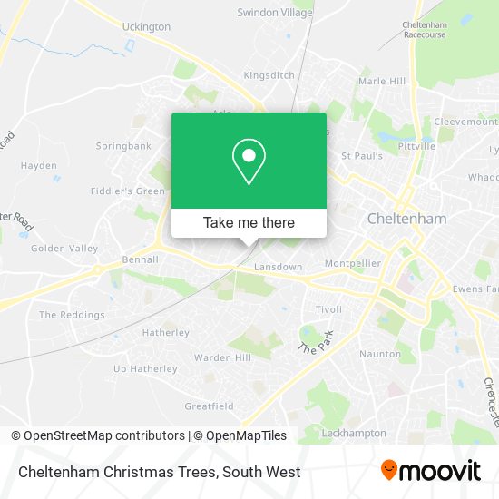 Cheltenham Christmas Trees map