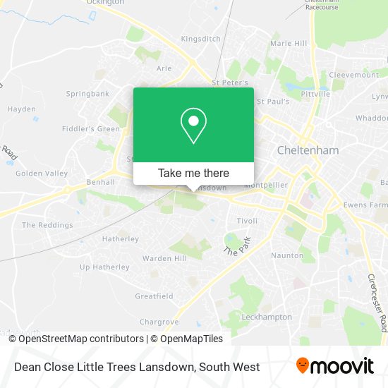 Dean Close Little Trees Lansdown map