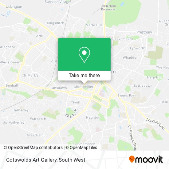 Cotswolds Art Gallery map