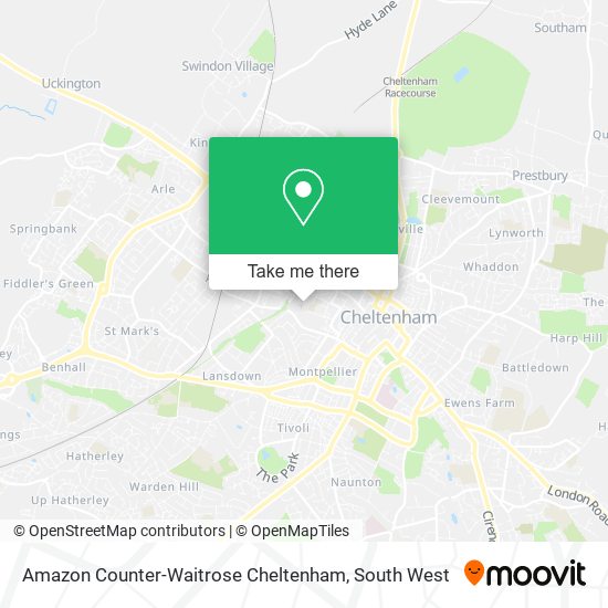 Amazon Counter-Waitrose Cheltenham map