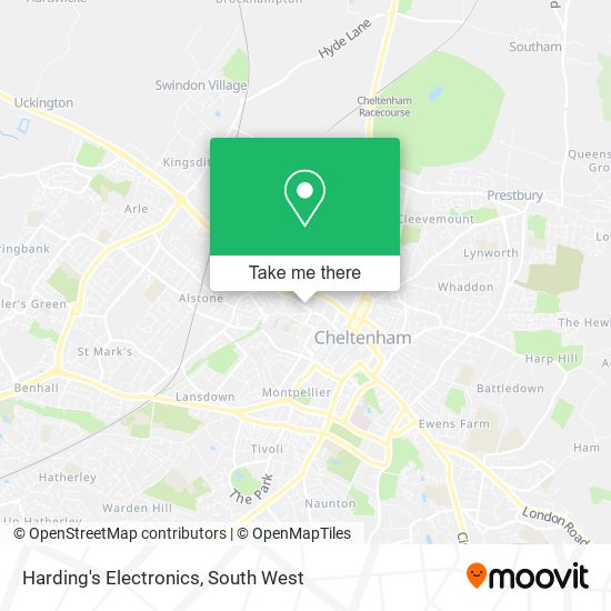 Harding's Electronics map
