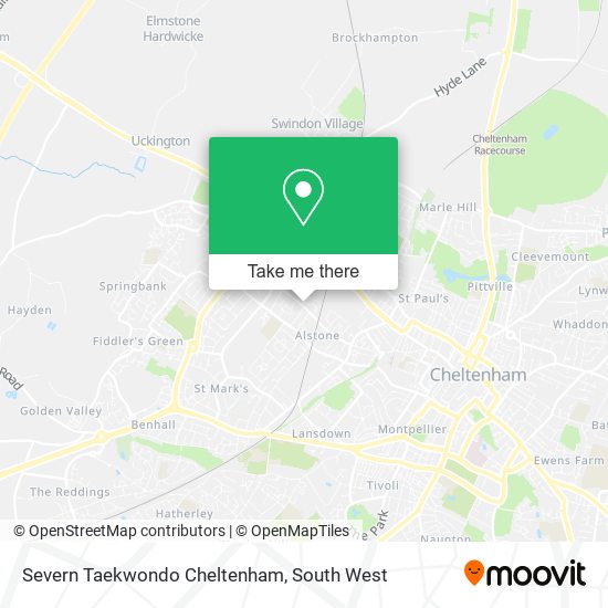 Severn Taekwondo Cheltenham map