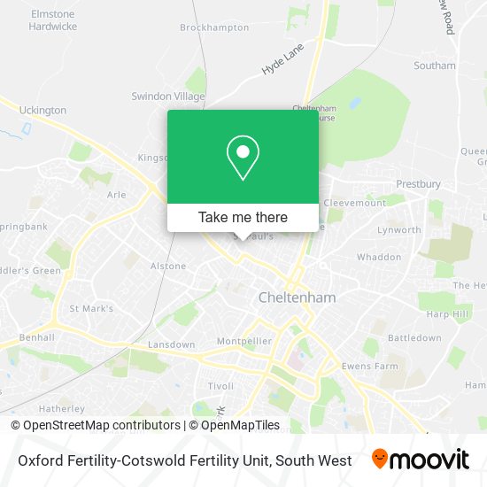 Oxford Fertility-Cotswold Fertility Unit map