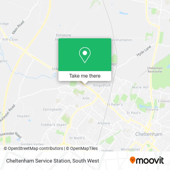 Cheltenham Service Station map