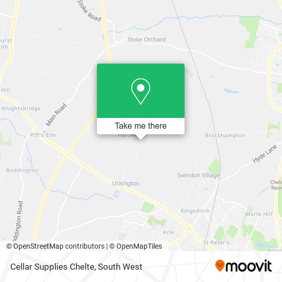 Cellar Supplies Chelte map