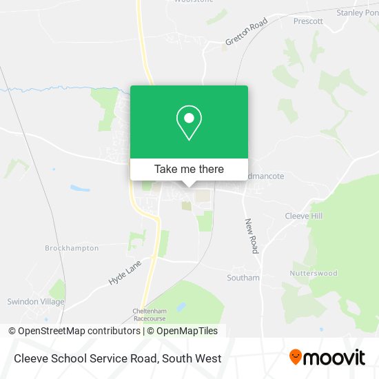 Cleeve School Service Road map