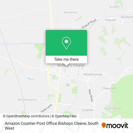 Amazon Counter-Post Office Bishops Cleeve map