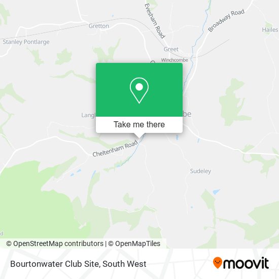 Bourtonwater Club Site map