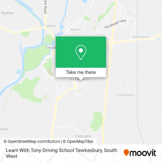 Learn With Tony Driving School Tewkesbury map