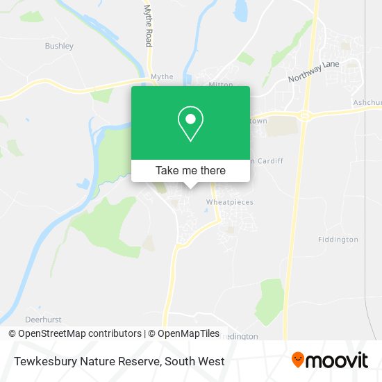 Tewkesbury Nature Reserve map