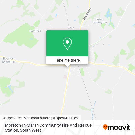 Moreton-In-Marsh Community Fire And Rescue Station map