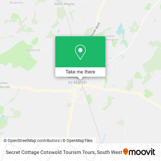 Secret Cottage Cotswold Tourism Tours map